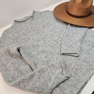 Charter Club Petite Small Sweater Mockneck Light Blue